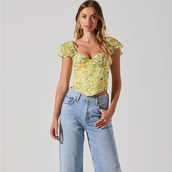 Corazon Floral Bustier Top - Picture 2 of 8